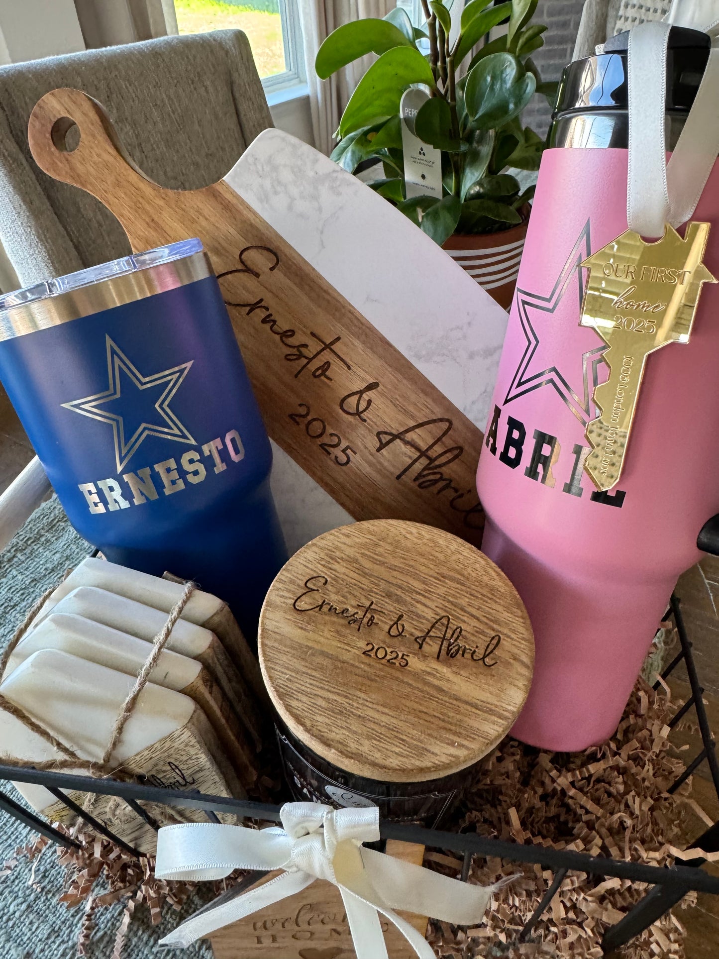 New Home Gift Basket – Personalized Housewarming Set