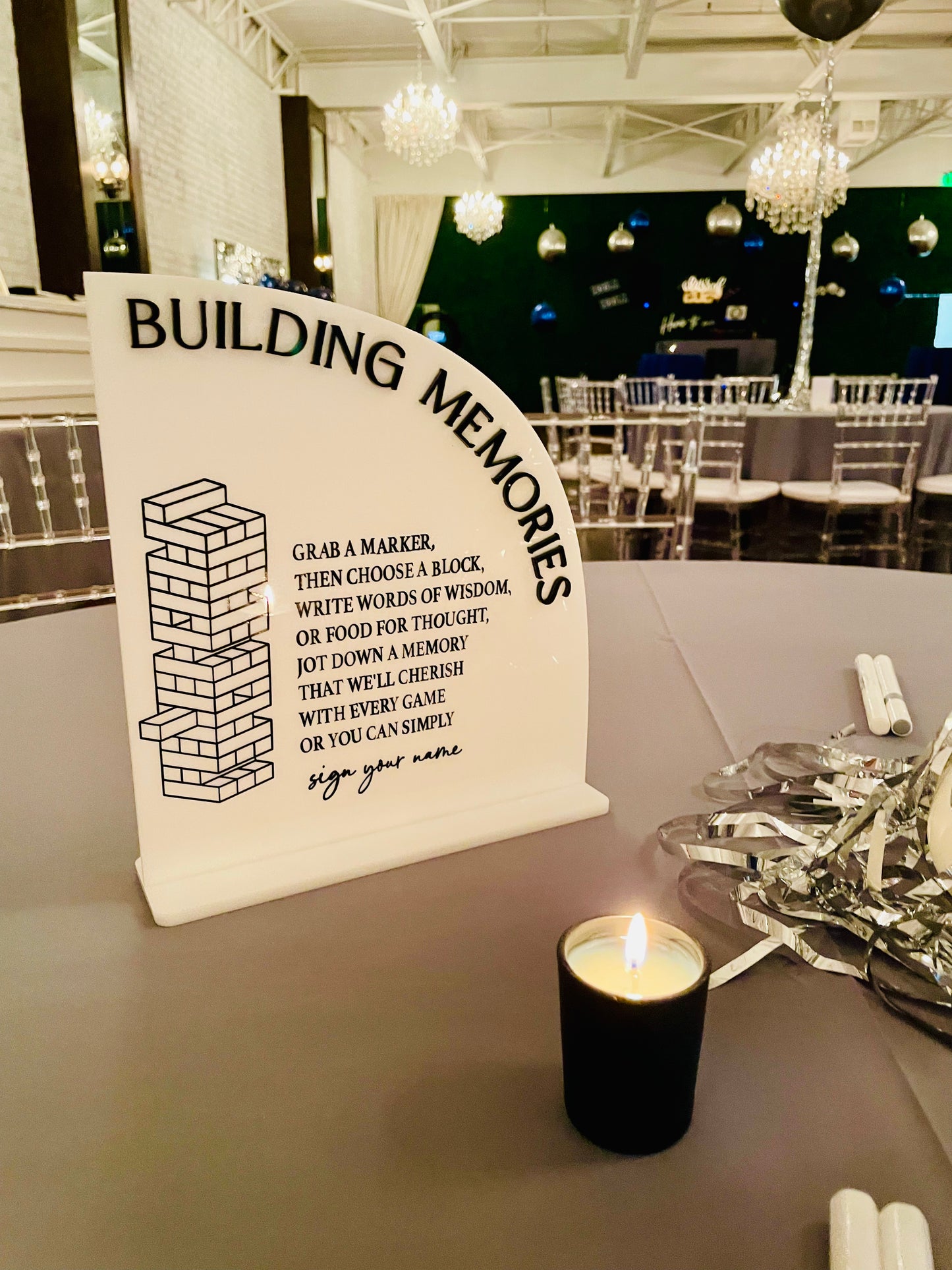 Custom Small Acrylic Table Sign – Personalized Event and Decor Sign