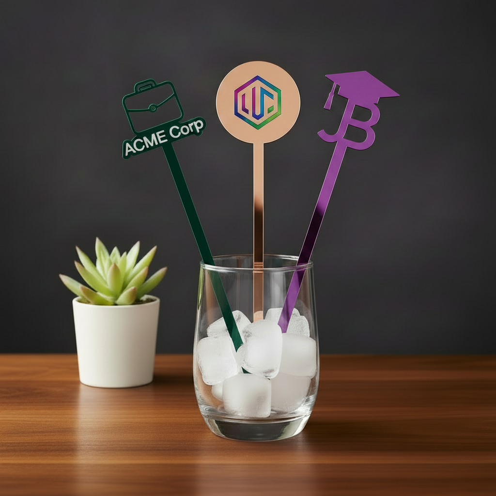 Custom Drink Stirrers - Set of 12