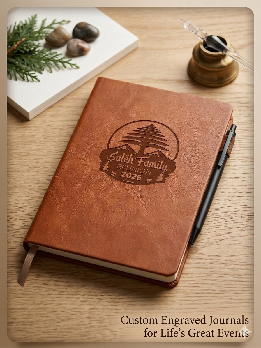 Custom Engraved Leather Notebook