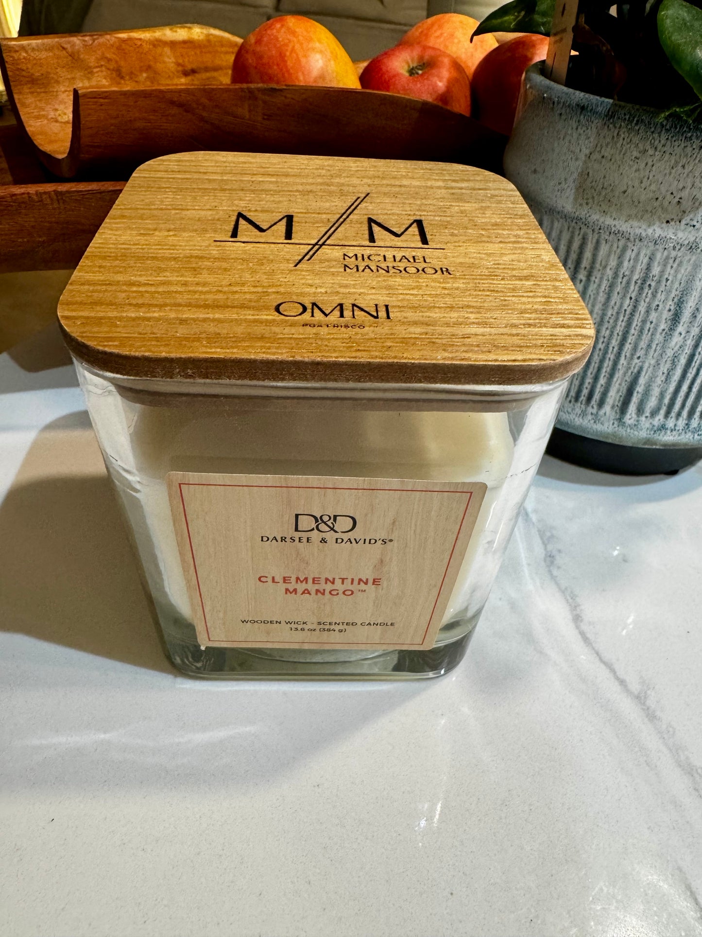 Personalized Clementine Mango Candle with Custom Engraved Lid