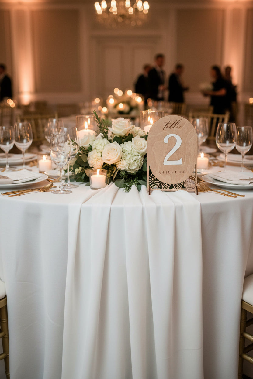 Small Wood Wedding Signs - Menu Board and Table Numbers