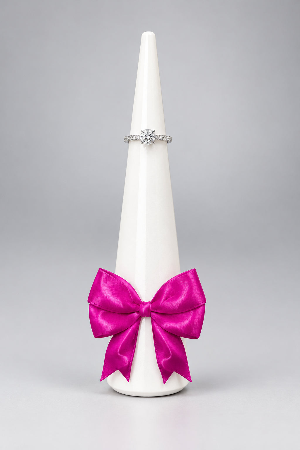 3D Printed Bow Ring Cone | Statement Bow Jewelry Holder (Custom Color)