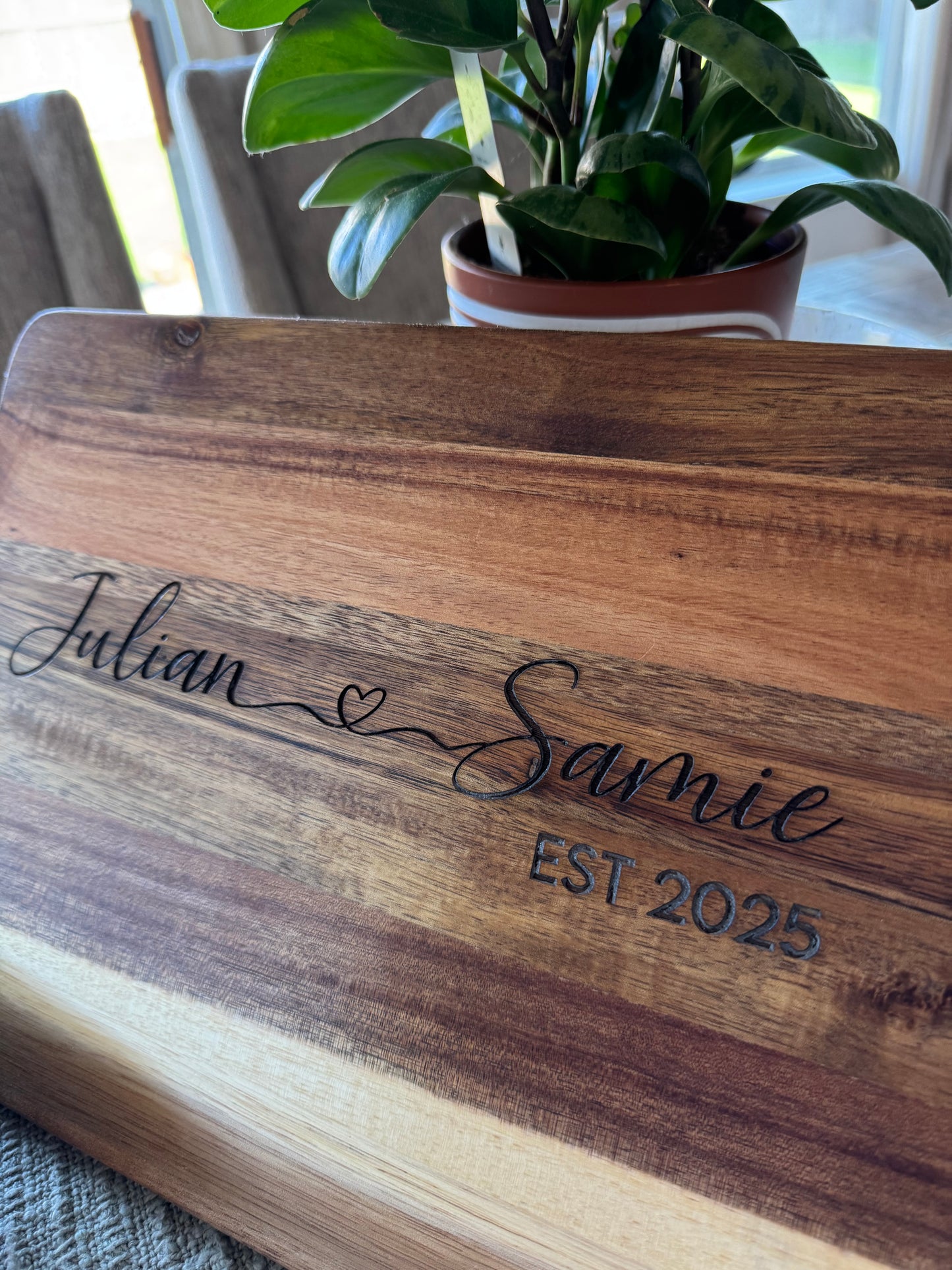Extra Large Custom Engraved Wood Cutting Board