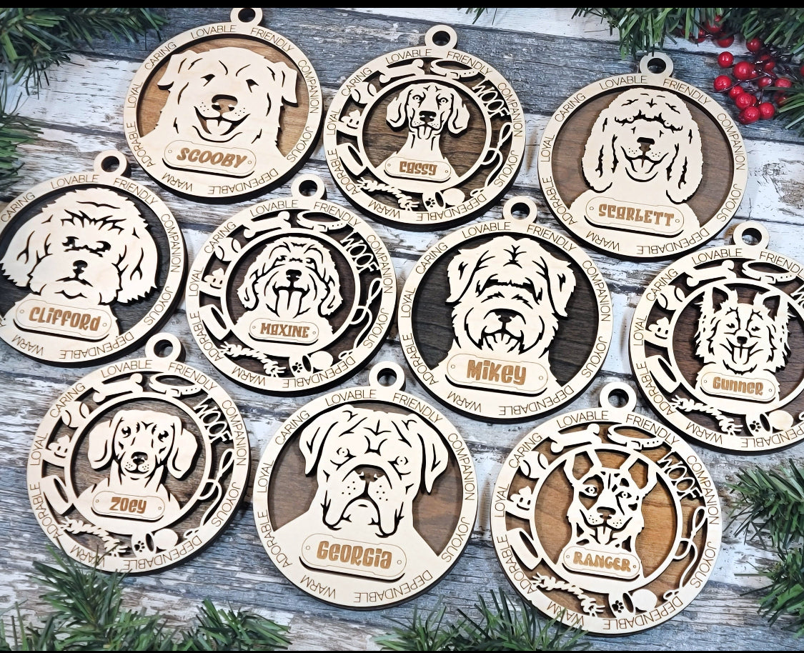 Custom Dog Breed Name Ornament Vol. 2