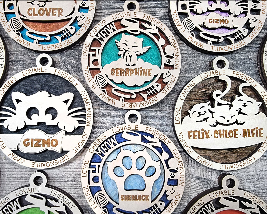 Custom Cat Name Ornament