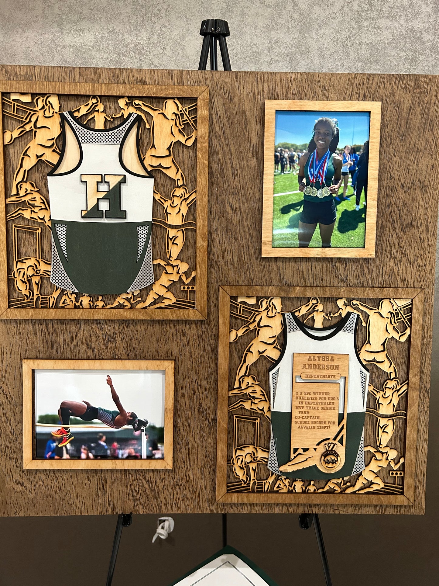 Custom Jersey and Photo Display Board – Personalized Sports Keepsake