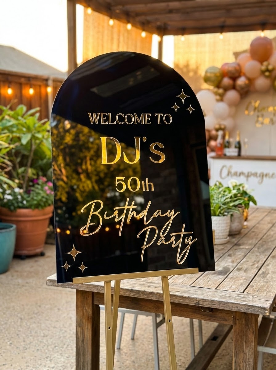 Custom 2 Layer Acrylic Welcome Sign - 18" x 24" Personalized Home Decor