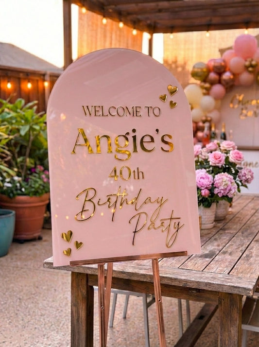 Custom 2 Layer Acrylic Welcome Sign - 18" x 24" Personalized Home Decor