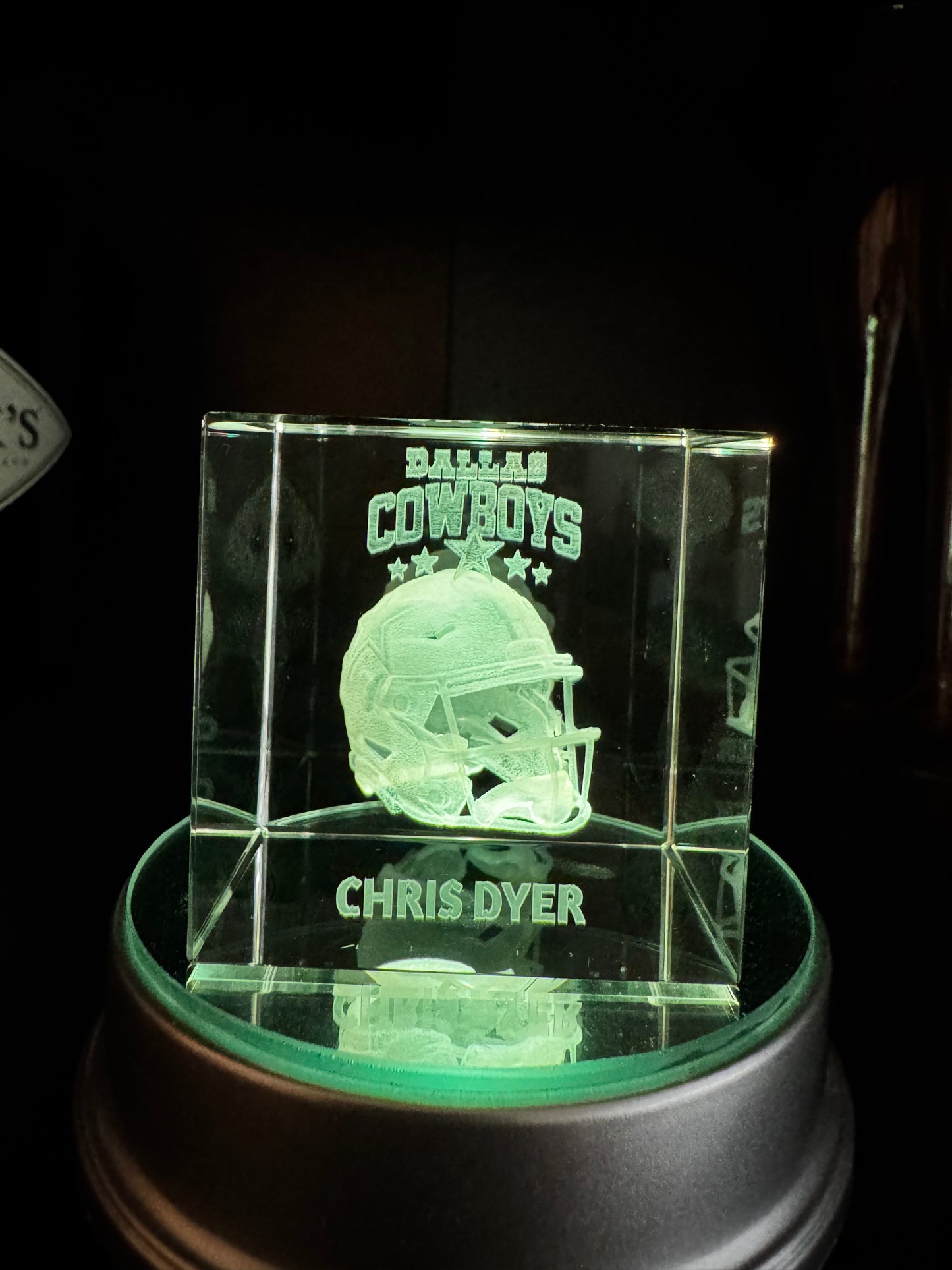 Custom Cowboys Crystal Keepsake
