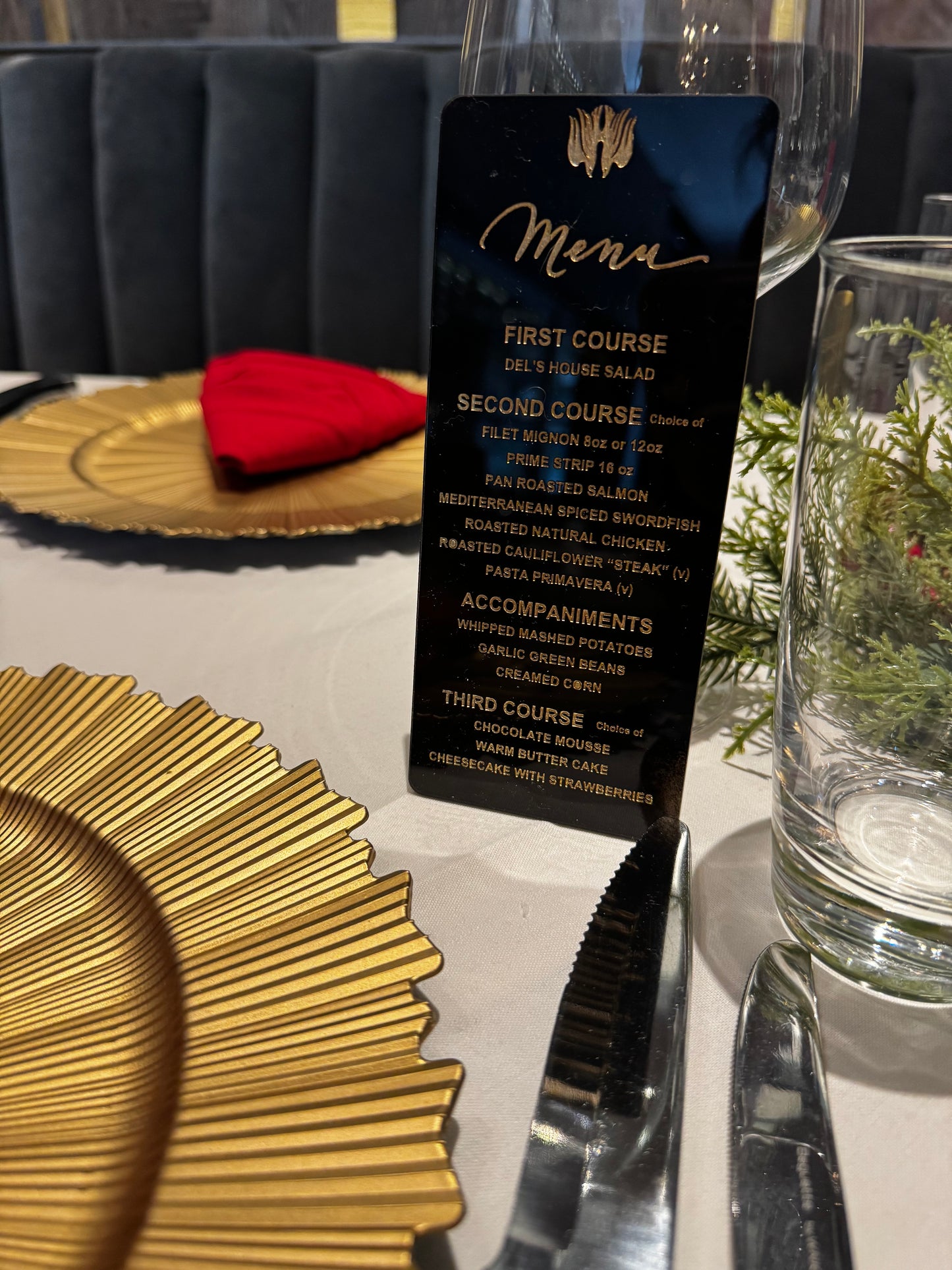 Custom Menu Table Cards