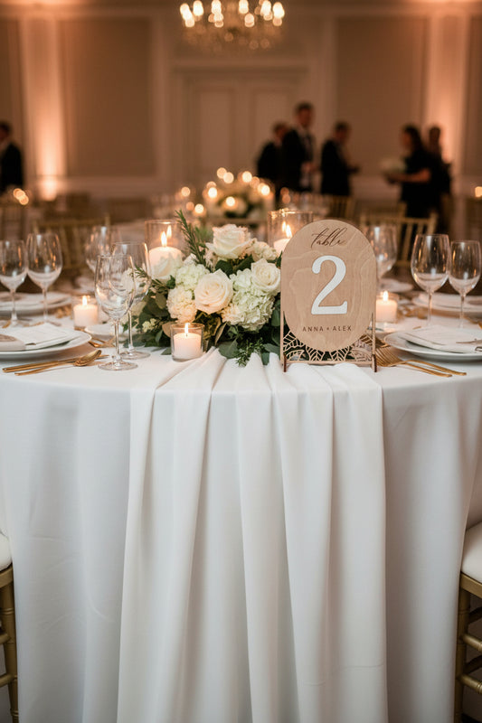 Small Wood Wedding Signs - Menu Board and Table Numbers