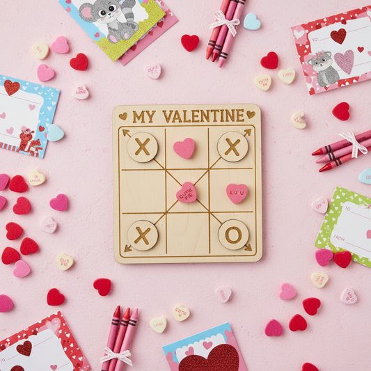 Classroom Valentine's flat lay